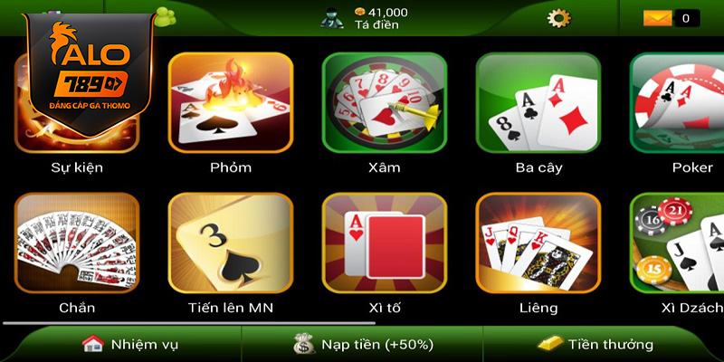 Các loại game bài trong Alo789